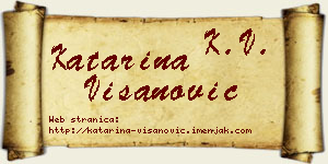 Katarina Višanović vizit kartica